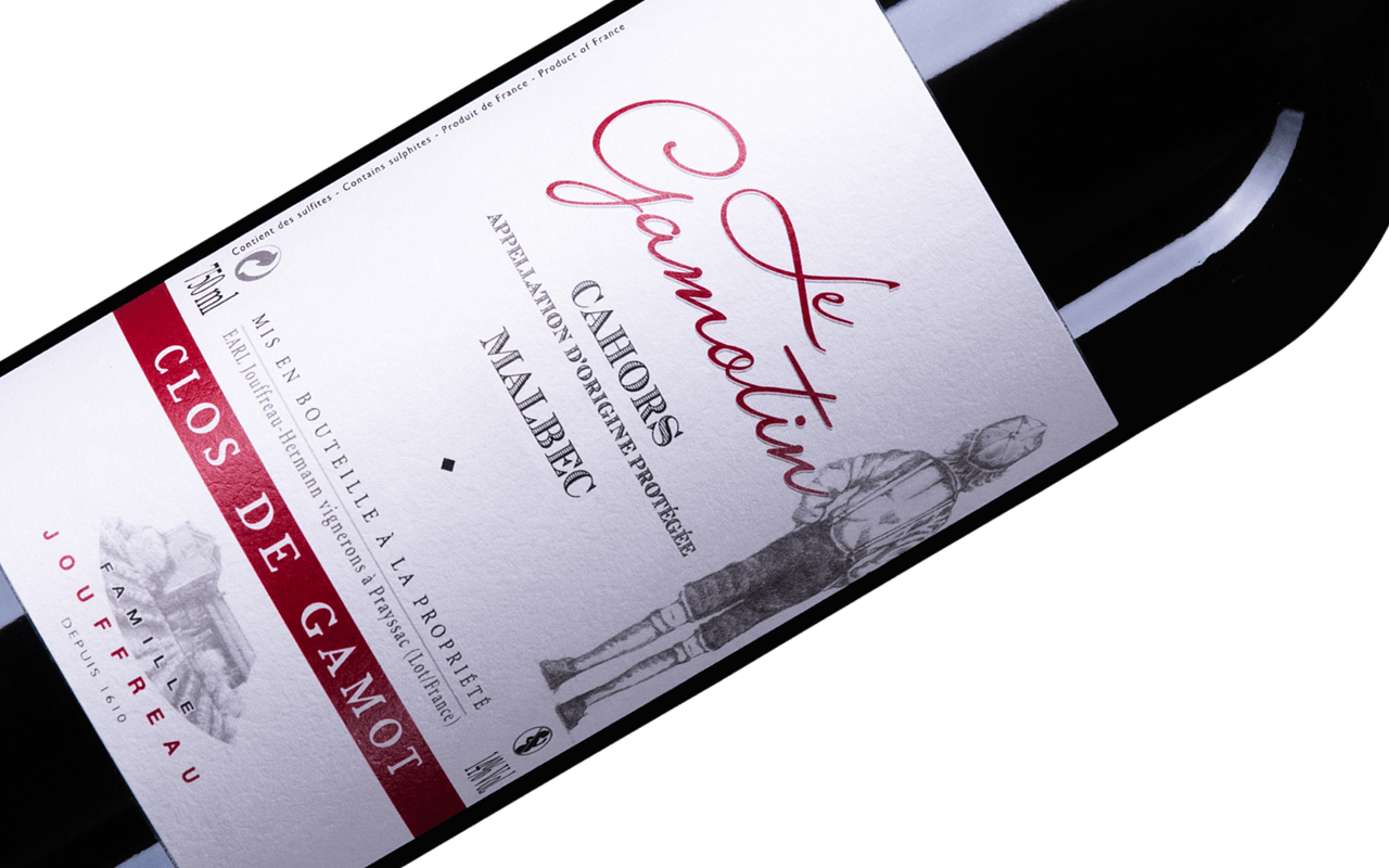 2016 Le Gamotin "Quarzkiesel Kalk Ton" Cahors, Frankreich